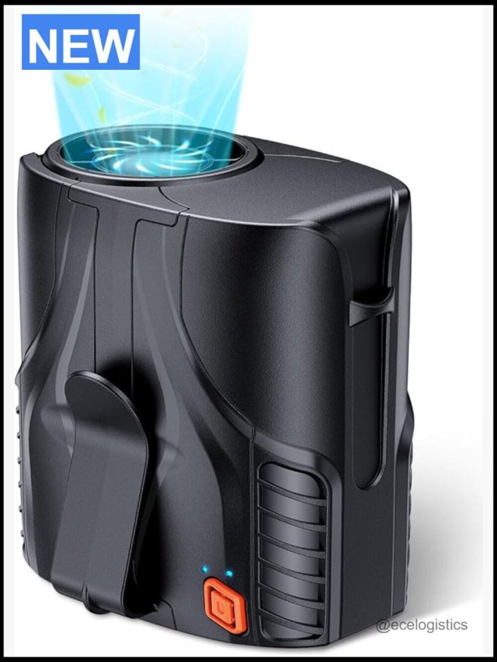Portable Waist Fan, 14000RPM, 40H Runtime, 6-Speed, Clip-On Body Cooling